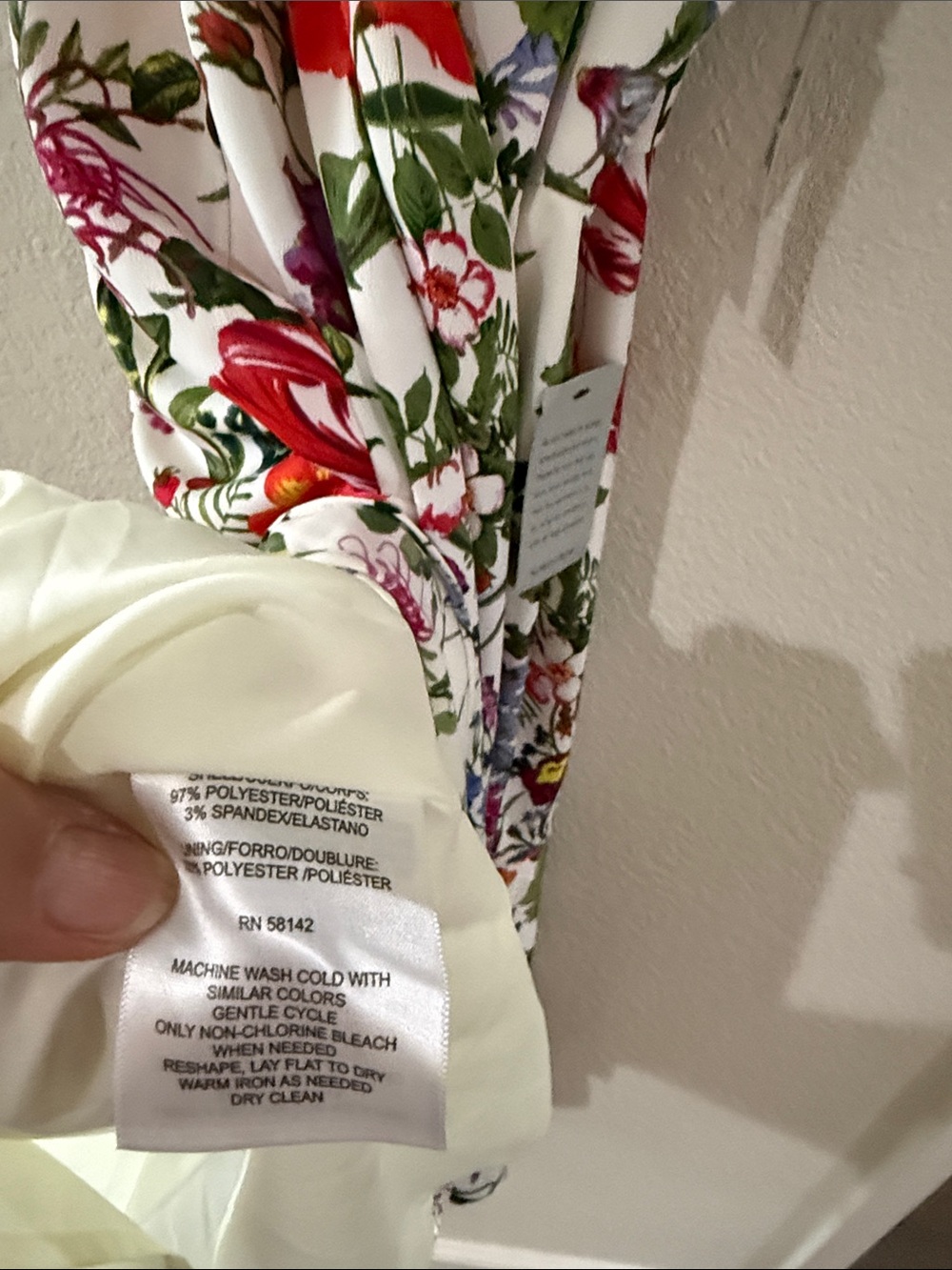 Maggy London White Midi Dress with Multi-Color Floral Print - Picture 8 of 8